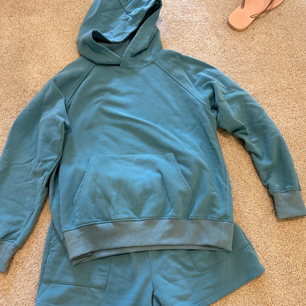 Pretty Garden Womens Hoodie and Shorts Set